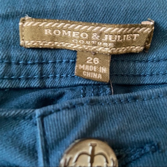 Romeo & Juliet Women’s Teal Pant size 26 - Picture 5 of 9